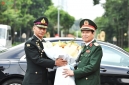 ประธานเสนาธิการทหาร กองทัพประชาชนเวียดนาม ให้การต้อนรับ ผู้บัญชาการทหารสูงสุด ในโอกาสเยือนเวียดนามอย่างเป็นทางการ